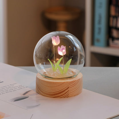 Glass Garden™ Sphere Tulip Night Light