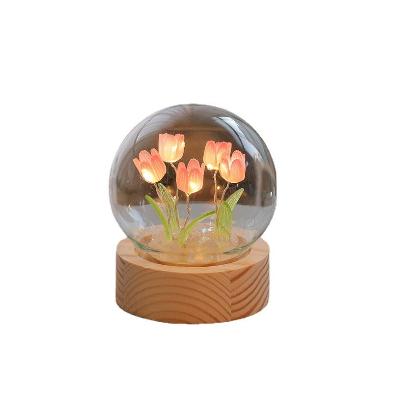 Glass Garden™ Sphere Tulip Night Light