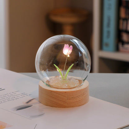 Glass Garden™ Sphere Tulip Night Light