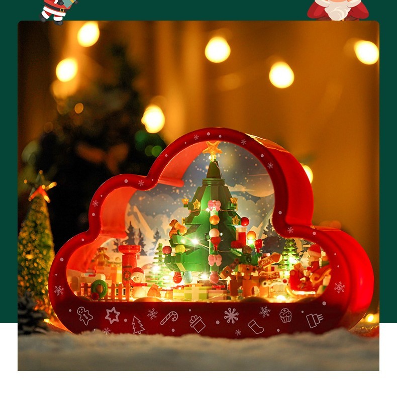 Glass Garden™ Illuminated Blocks Cloud Christmas Decor