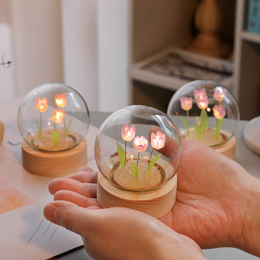 Glass Garden™ Sphere Tulip Night Light