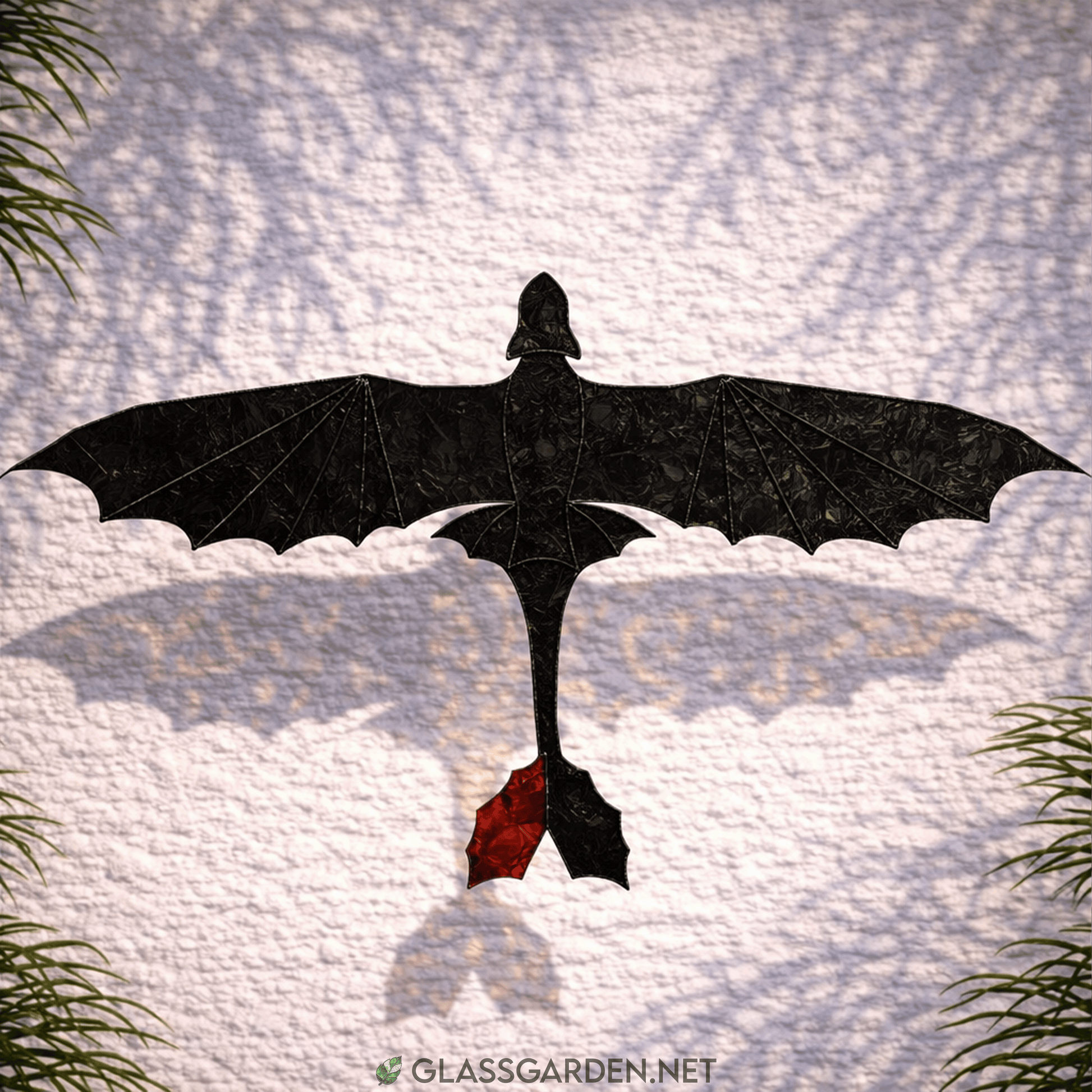 Toothless Dragon Stained Glass Pattern – Flying Fantasy Creature Suncatcher Template | Digital PDF Pattern for Window Art