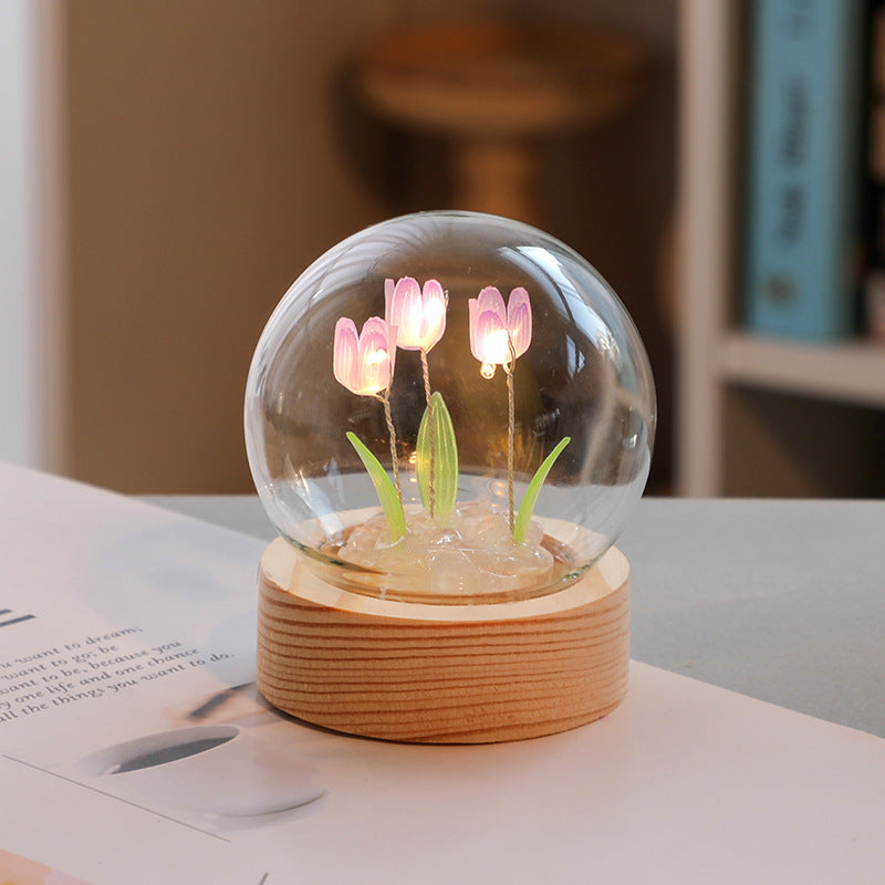 Glass Garden™ Sphere Tulip Night Light