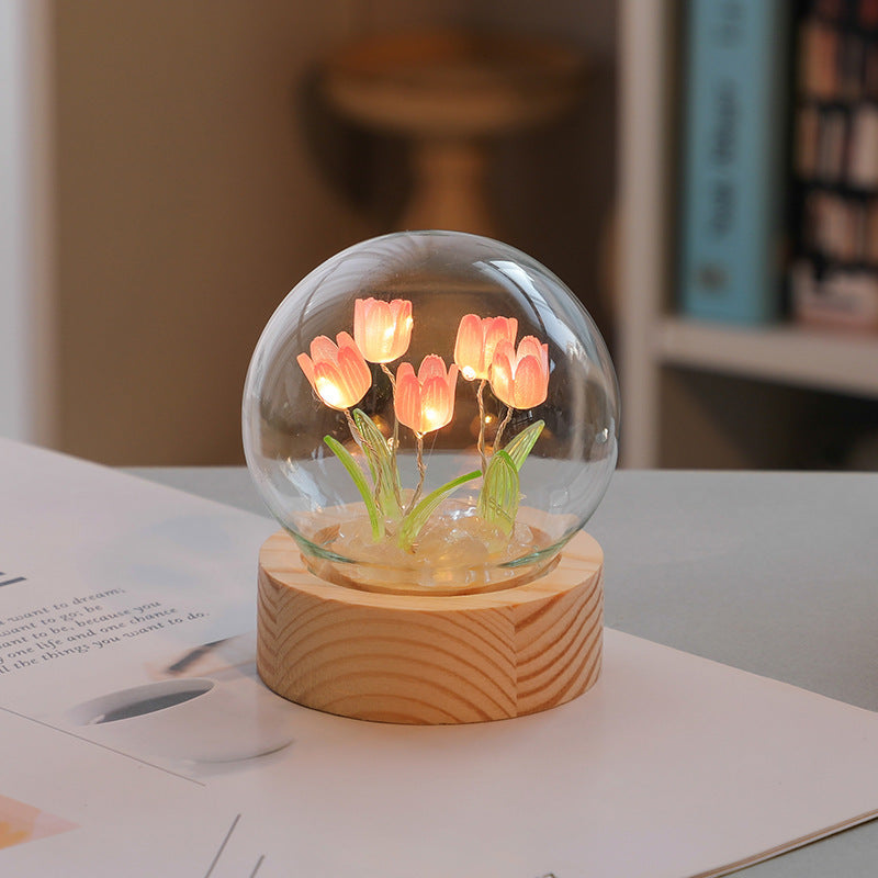 Glass Garden™ Sphere Tulip Night Light