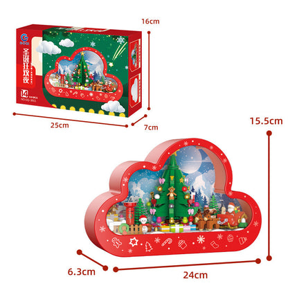 Glass Garden™ Illuminated Blocks Cloud Christmas Decor