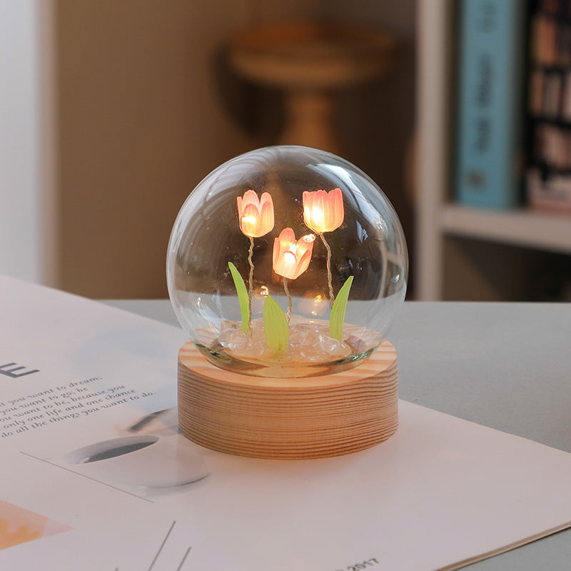 Glass Garden™ Sphere Tulip Night Light