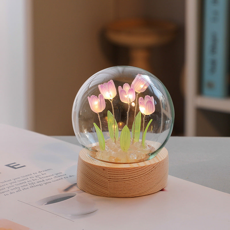 Glass Garden™ Sphere Tulip Night Light