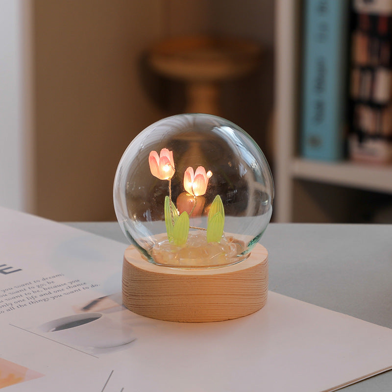 Glass Garden™ Sphere Tulip Night Light