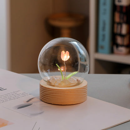 Glass Garden™ Sphere Tulip Night Light