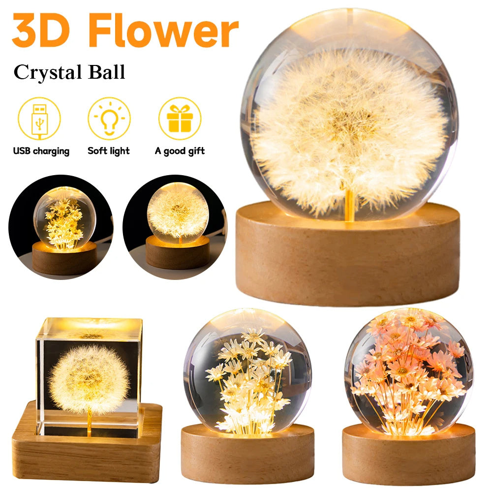 Glass Garden™ Eternal Bloom Sphere Lamp