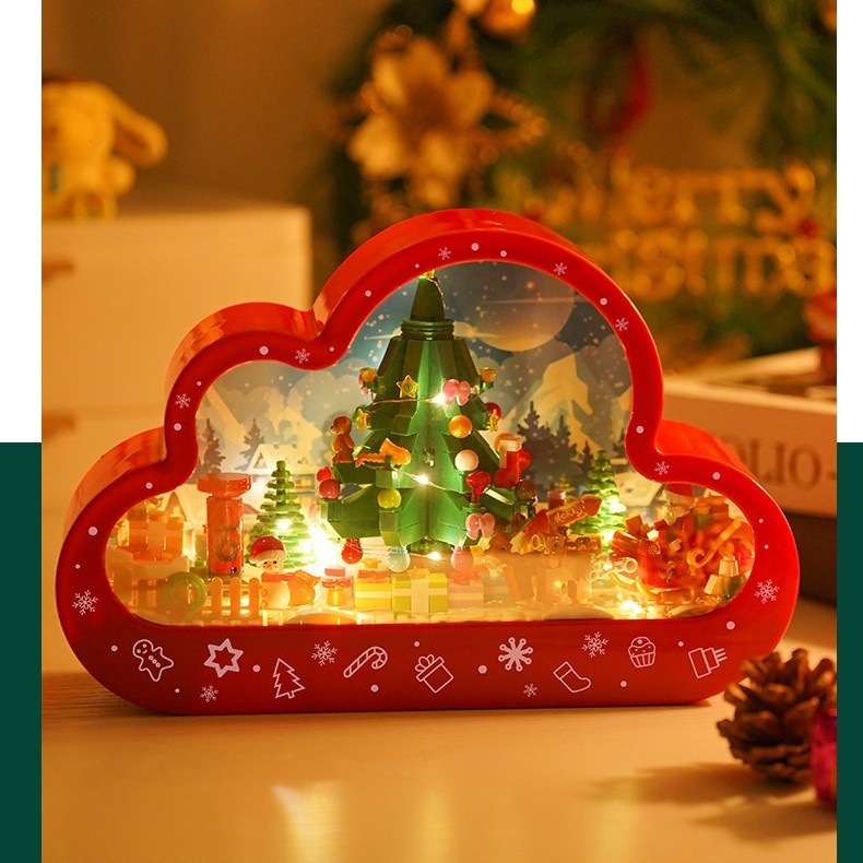 Glass Garden™ Illuminated Blocks Cloud Christmas Decor